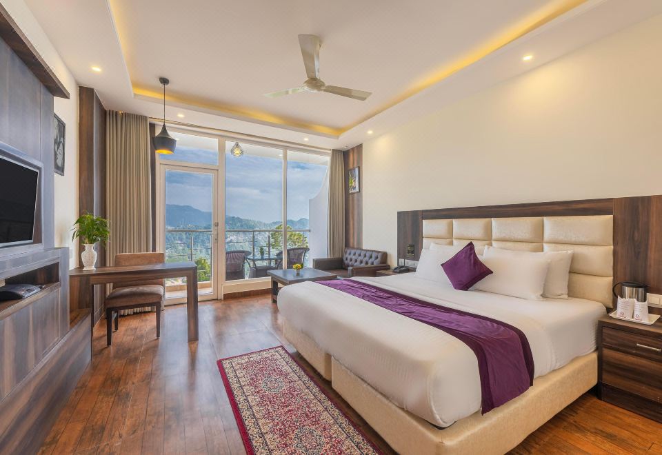 超级豪华空调房带阳台山谷景