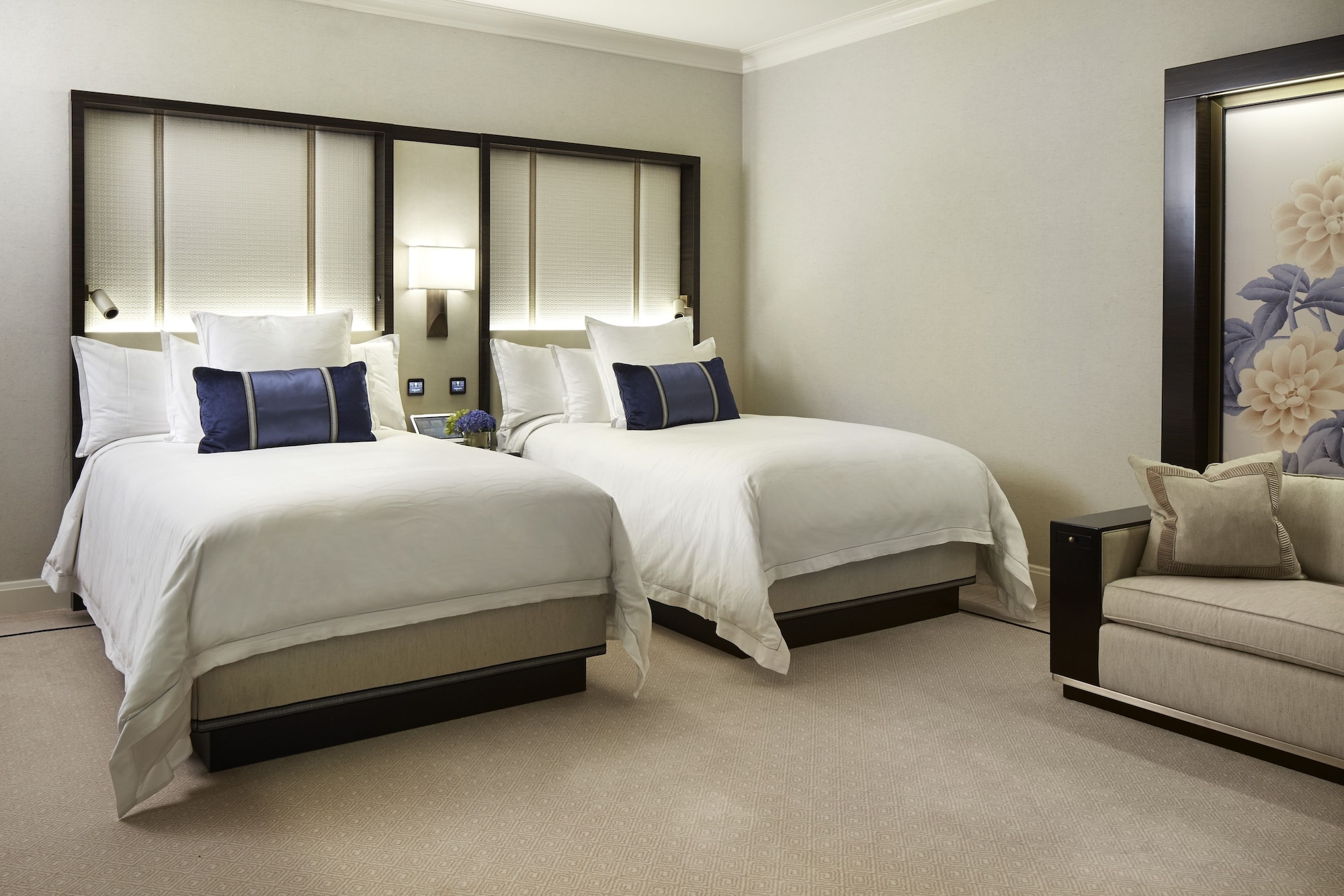 豪华客房， 2 张双人床