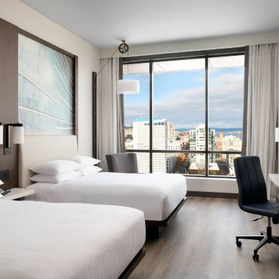 M Club Lounge Access, Guest Room, 2 Queen, City View Marriott Tacoma Downtown Promo Code