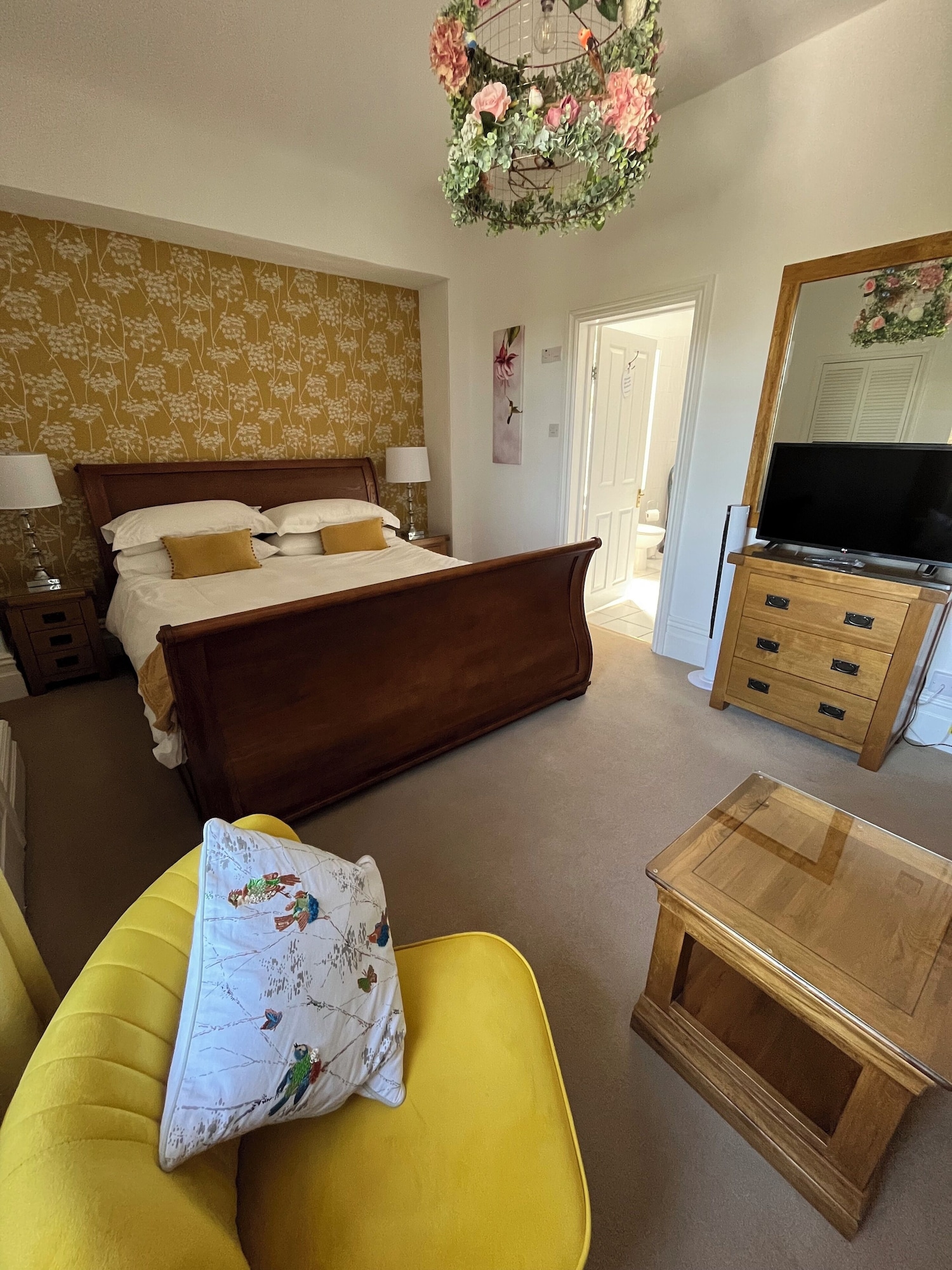 双人房，山丘景观 （Quiller）