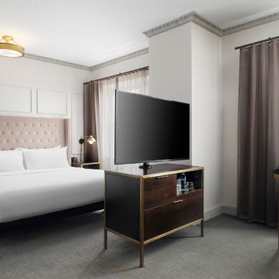 Mobility Accessible Deluxe King Room with Roll In Shower Hotel Phillips Kansas City, Curio Collection by Hilton Promo Code