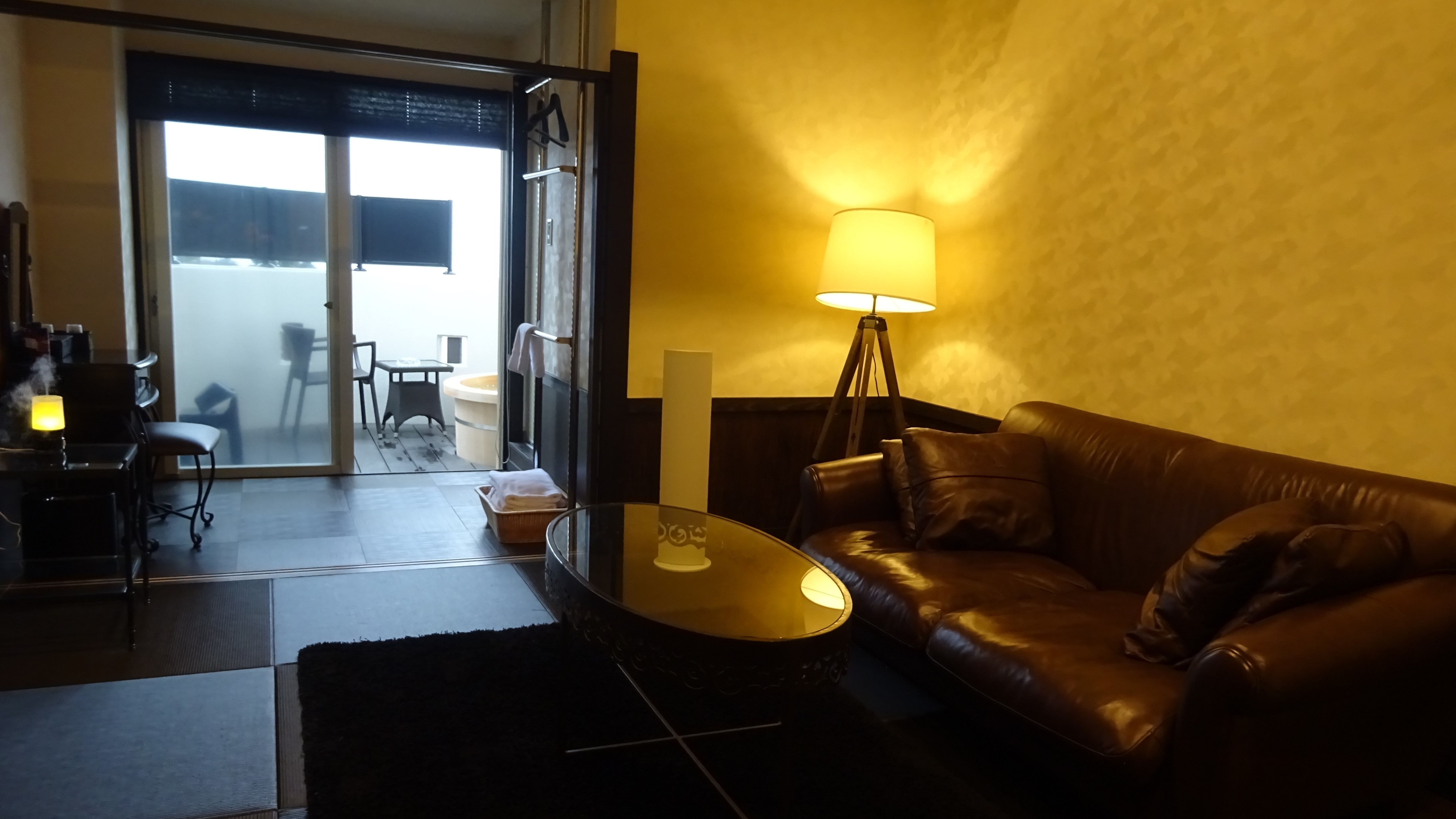 【三楼双床房】带温泉露天浴池的客房※可携带宠物