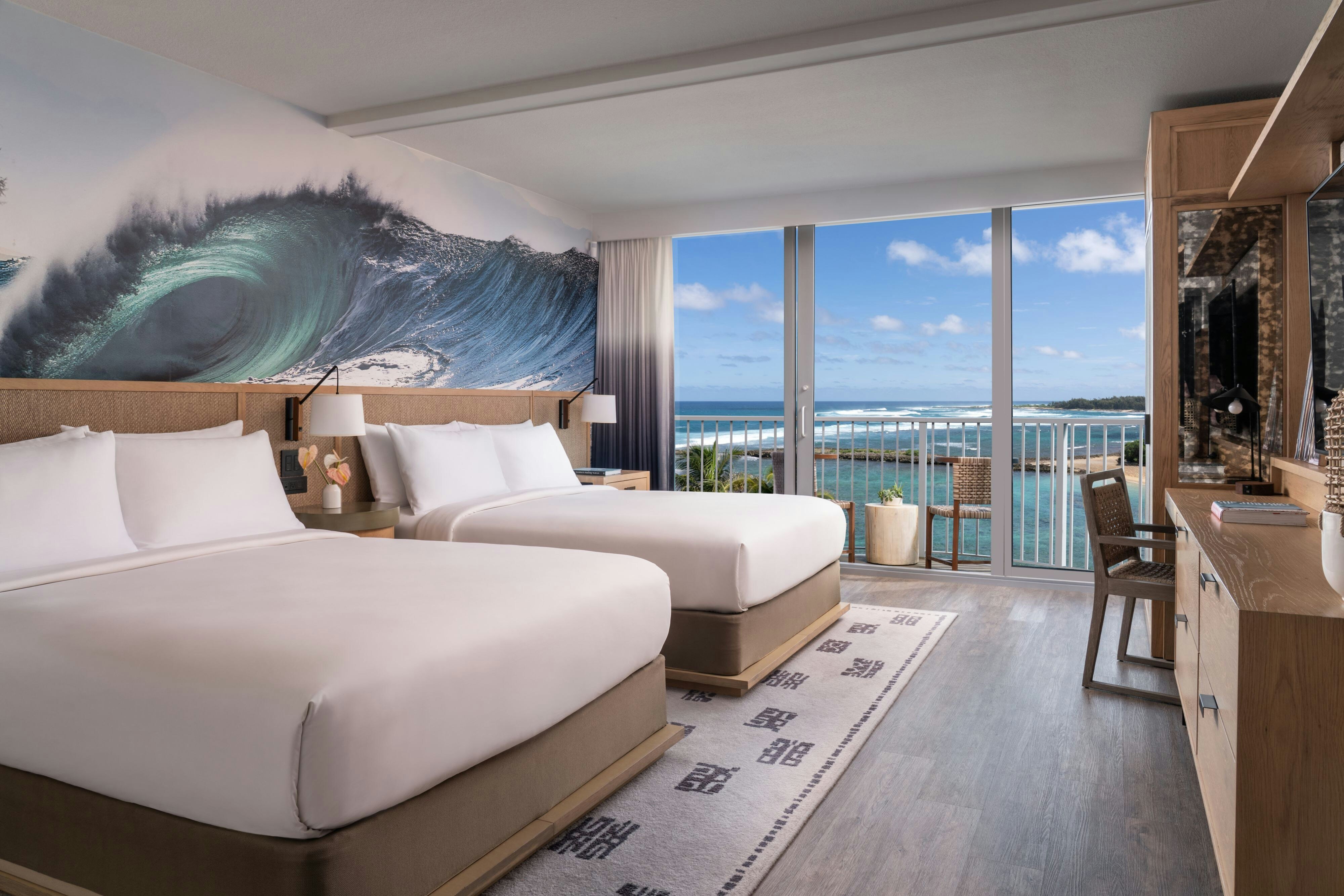 海景客房（2张大床，带阳台）