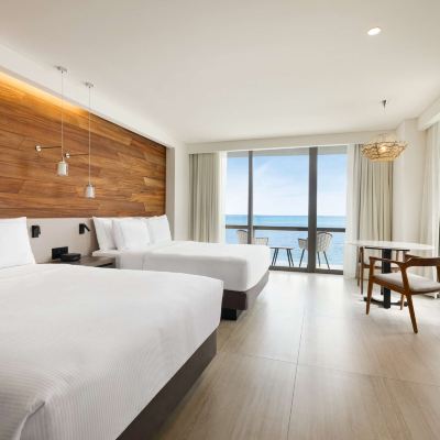 Room, 2 Queen Beds, Ocean View, Corner Hilton Cancun, an All-Inclusive Resort Promo Code