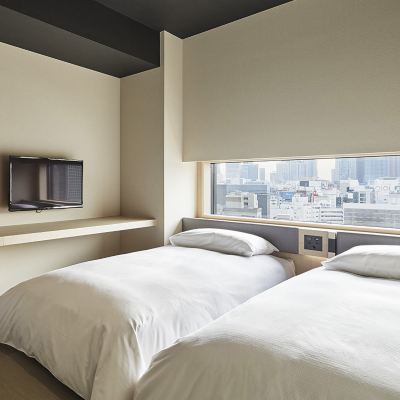 【2張單人床】舒適雙床房，無煙 新宿苑溫泉日式旅館優惠