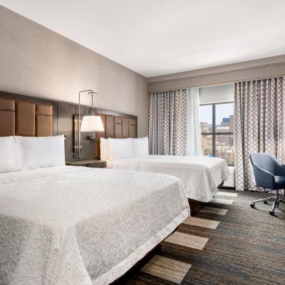 Hearing Accessible Two Queen Room with City View Hampton Inn & Suites Kansas City Downtown Crossroads Promo Code