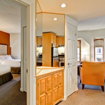 一卧室兩張雙人床套房（帶壁爐） 蒙特朗布朗度假勝地希爾頓欣庭套房酒店優惠