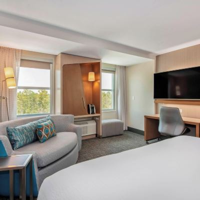 房間， 1張特大床搭配梳化床 （行動無障礙， 帶浴缸） 卡瑞與帕克賽德城廣場購物中心羅裏萬怡酒店優惠