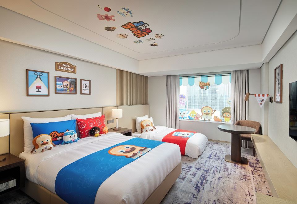 麪包理發店雙人房，梳化床，湖景