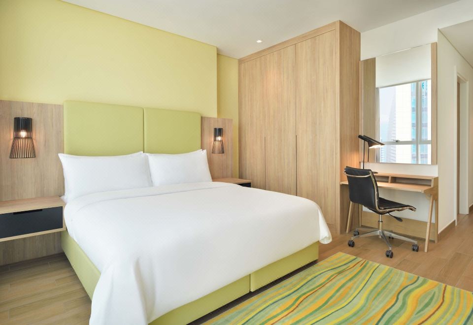 一卧室高楼层，一卧室公寓，1 特大床