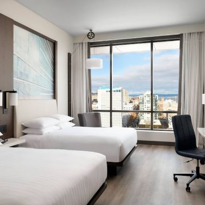 City View High Floor Room Two Queen Beds Marriott Tacoma Downtown Promo Code