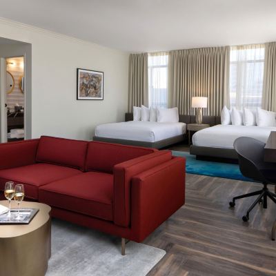 2 Queen Beds Oversized Hotel Deco Promo Code