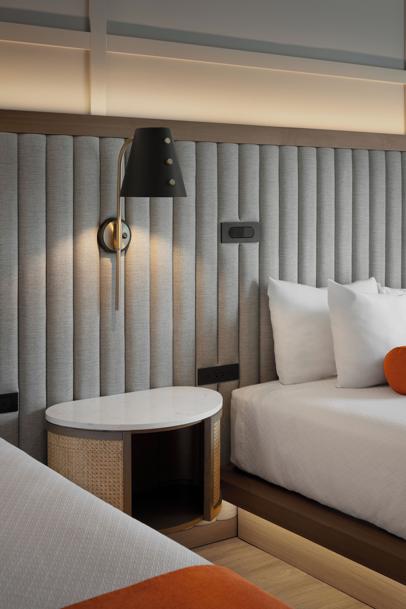 高级房，转角阳台带2张大床，城市景观