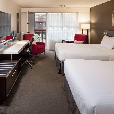 Deluxe Poolside, Guest Room, 2 Queen, Atrium View, Poolside Delta Hotels by Marriott Calgary South Promo Code