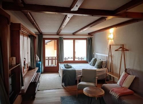 开放式客房， 山景