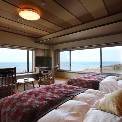 Akita Vision Room [Deluxe Suite] [Japanese-Western Room] [Non-Smoking] [Mountain View] [Ocean View] 男鹿温泉　結いの宿　別邸　つばき クーポン