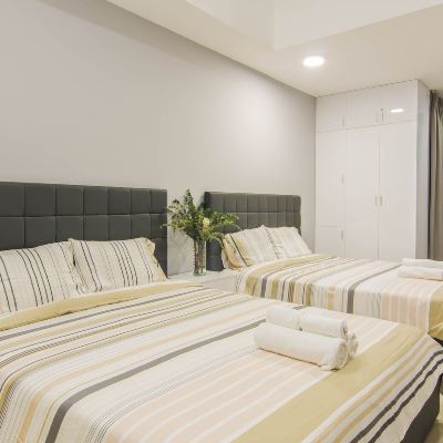 家庭開放式客房, 2 張大床, 城市景觀 西貢 9 號 - 河門住宅飯店 - 無邊際游泳池及健身房優惠