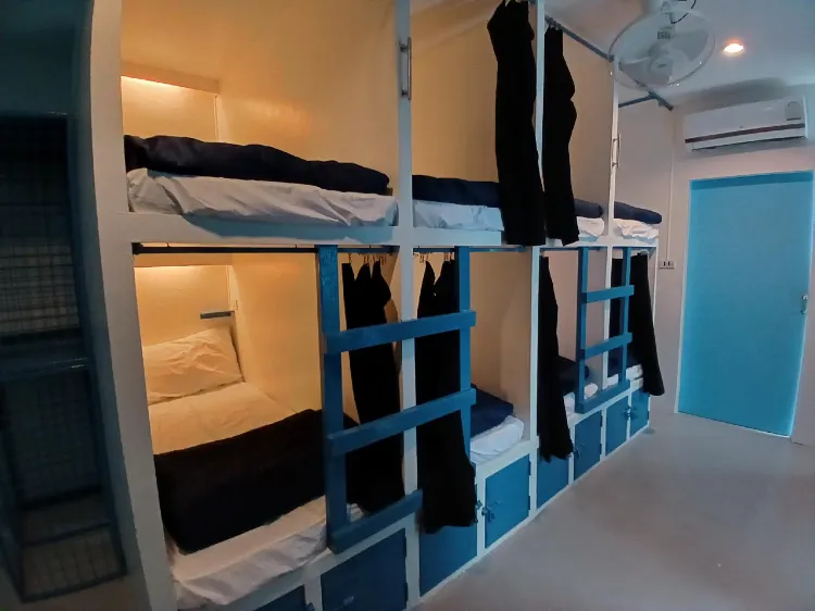 Bed In 8-Bed Female Dormitory Room With Private Bathroom