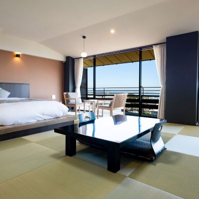 3rd Floor Ocean-Side Japanese-Western Style Room With 9 Tatami, Nightlife View And Ocean View-Non-Smoking 眺望の宿　しおり クーポン