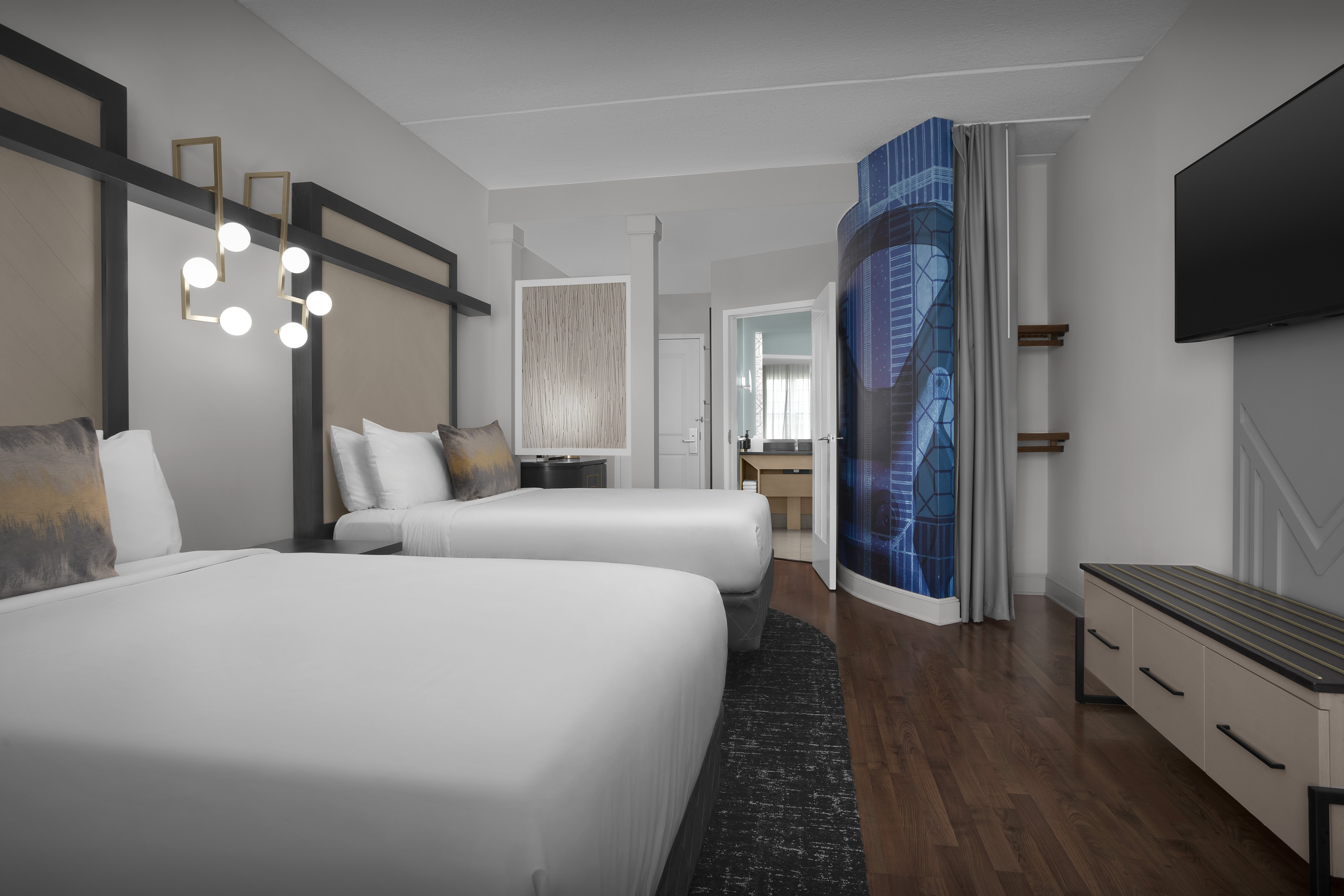 听力无障碍标准两张双人床房