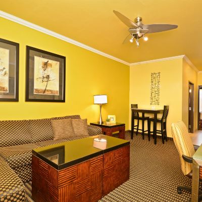 Separate Bedroom 1 King Bed and Sofabed Suite Separate Living Area Microwave Refrigerator Non Smoking Best Western Plus Christopher Inn & Suites Promo Code