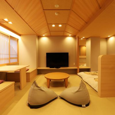 Royal Suite Japanese Style Room, 12 Tatami Japanese Style Room with Semi-Open-Air Bath[Japanese Room][Non-Smoking]