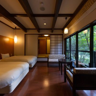 別館和洋室（お風呂付き、山の景色） 武田尾温泉　紅葉舘　別庭　あざれ クーポン