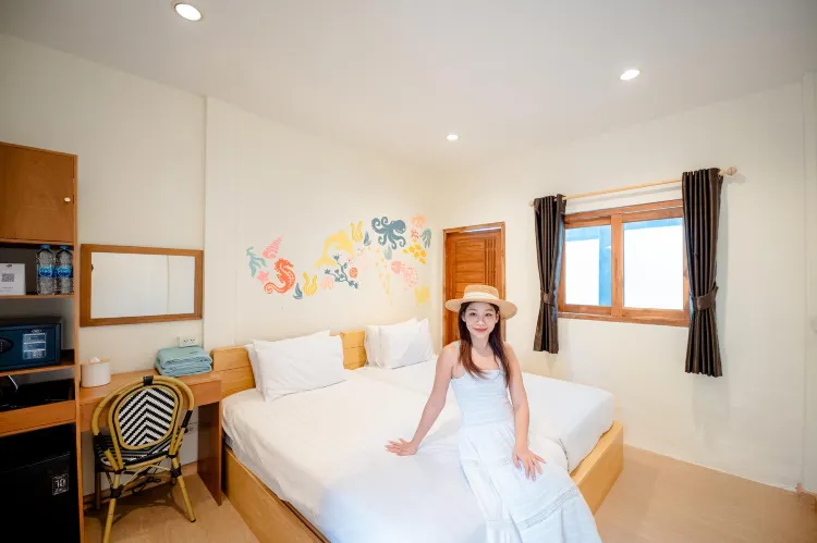 ห้องเตียงแฝดพร้อมระเบียง