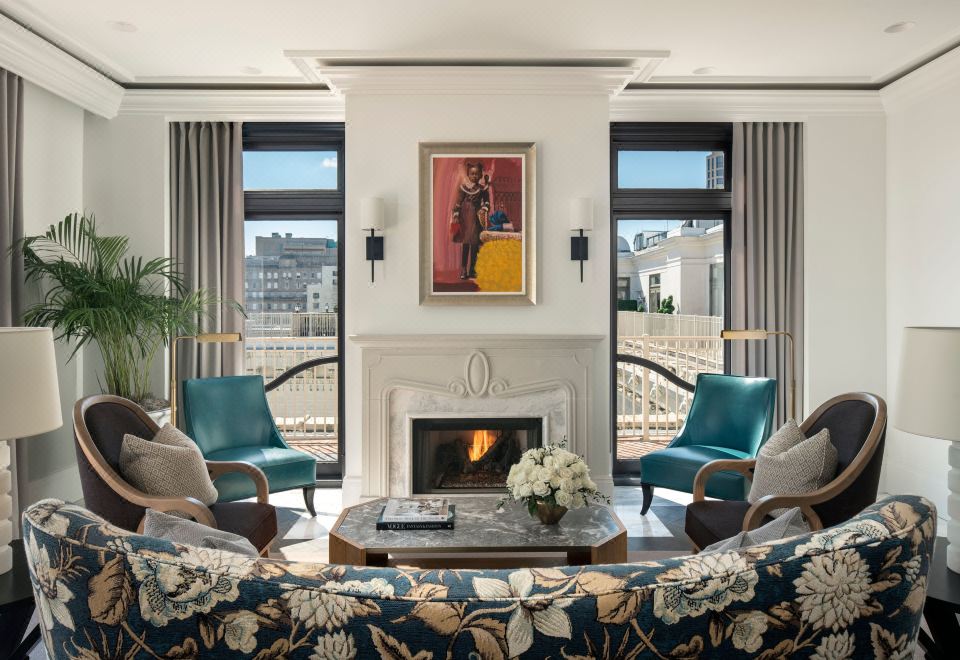 公寓套房，可使用俱樂部休息室，壁爐，露臺