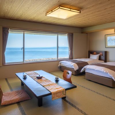 和風エグゼクティブオーシャンビュールーム 瀬波ビューホテル＜絶景の日本海を愛でる＞獲れたて海鮮を大満喫 クーポン