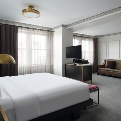 Mobility Accessible Junior King Suite with Tub Hotel Phillips Kansas City, Curio Collection by Hilton Promo Code