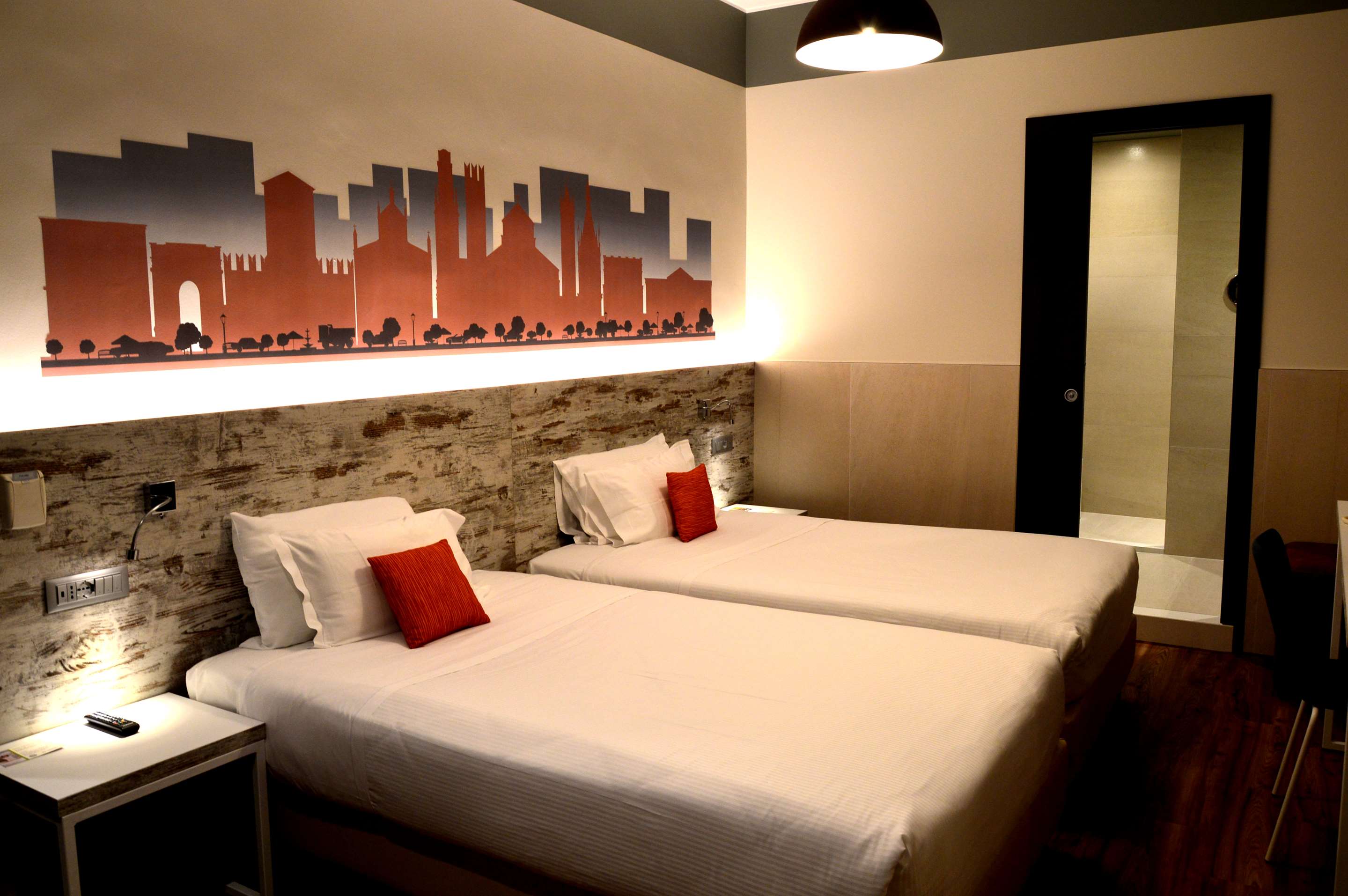 标准客房， 2 张单人床， 无烟房