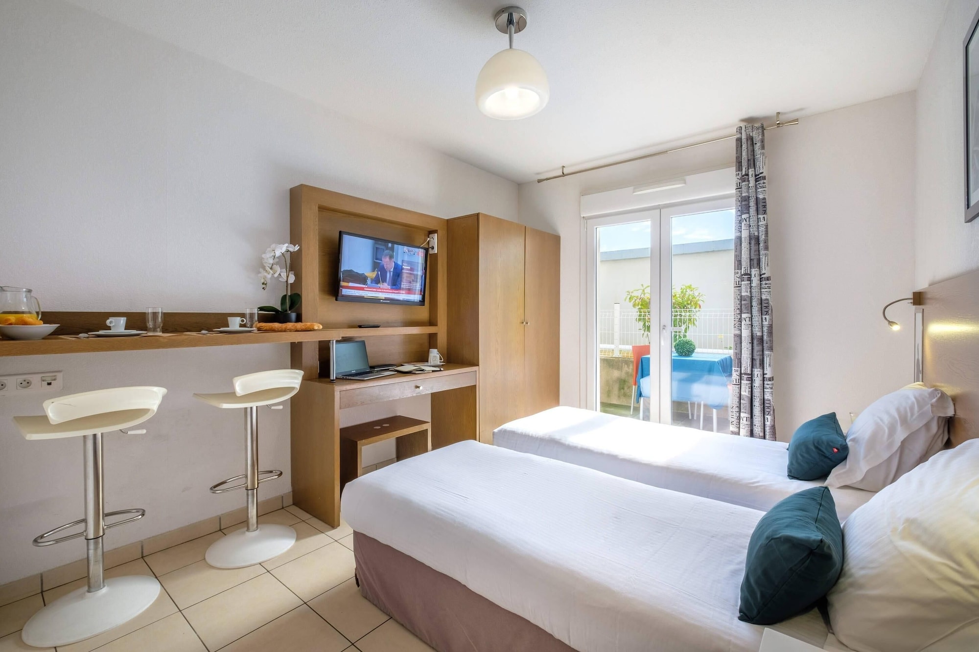 标准房，2张单人床，禁烟