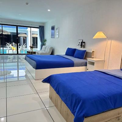 浪漫三人房， 多張床， 陽台， 庭院 蒙娜麗莎泳池別墅優惠