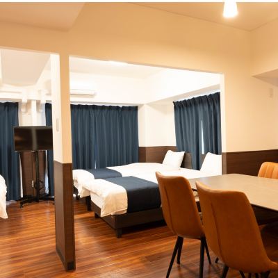 主樓經濟城景房，4張床，帶浴室 西川口每週飯店優惠