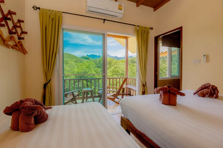 ห้องดีลักซ์ เตียงใหญ่ 1 เตียงหรือเตียงเดี่ยว 2 เตียง