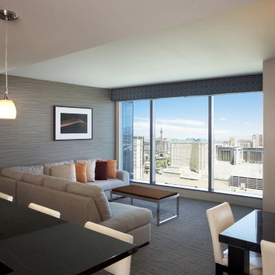 Corner Two Bedroom Premier Suite Hilton Grand Vacations Club Elara Center Strip Las Vegas Promo Code