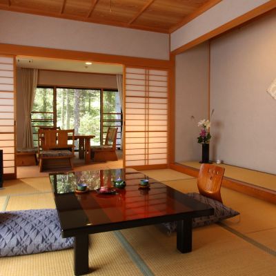 3F[Amber]12 Tatami Mats + Western-Style Room with Wide Rim[Japanese Room][Non-Smoking][Mountain View]
