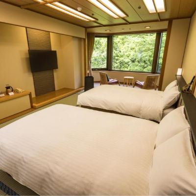 Japanese-Style Twin Room (Yamanoha Type) みなかみホテルジュラク クーポン