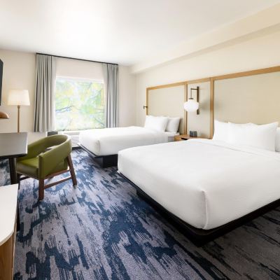 客房, 2 張大床房 約塞米蒂奧克赫斯特費爾菲爾德套房飯店優惠