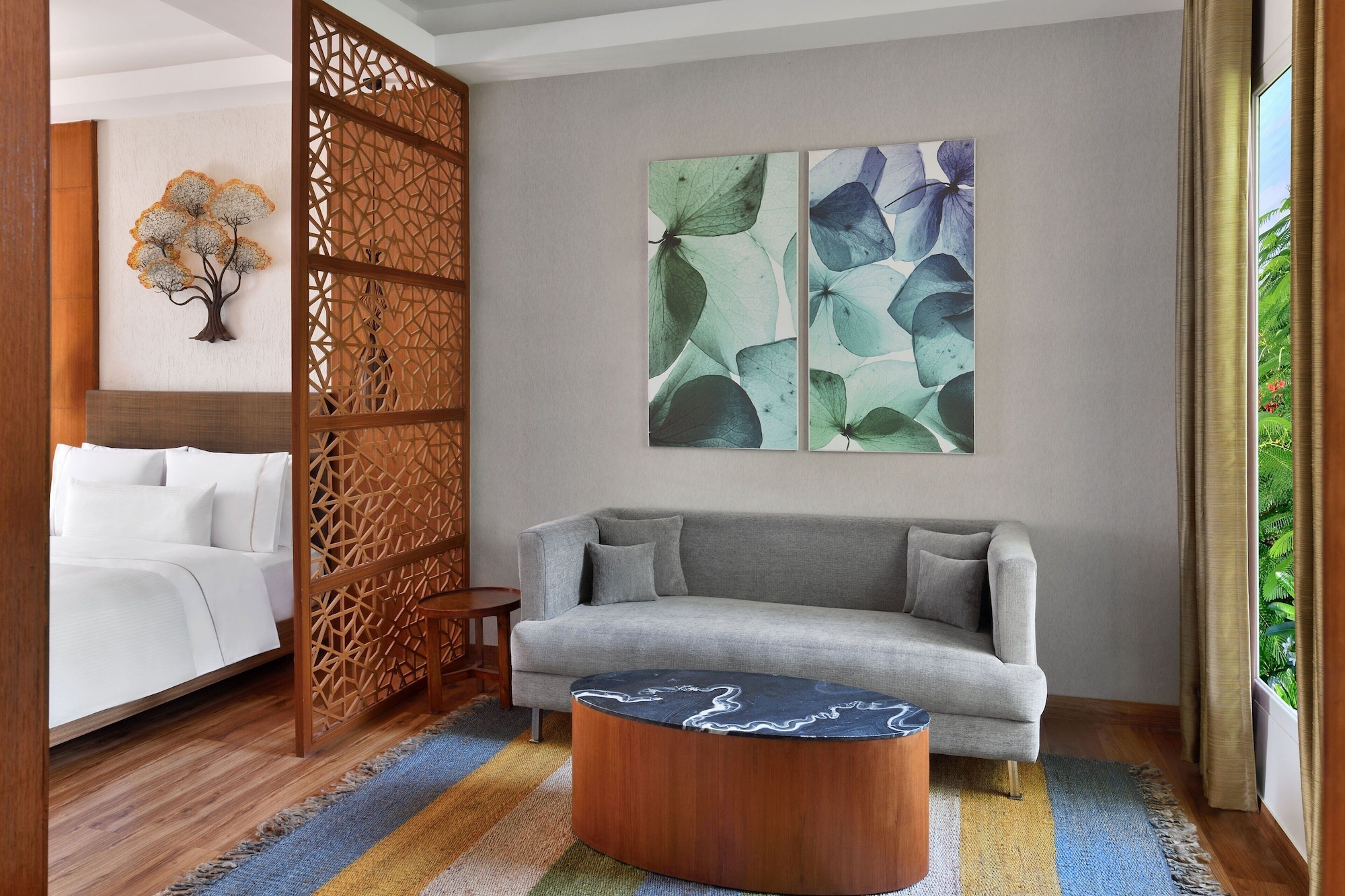 至尊别墅， 别墅， 2张大床， 度假村景观， 阳台