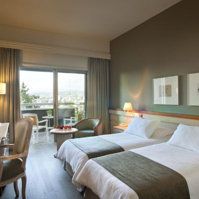 Twin or Double Room with  Inland and City View