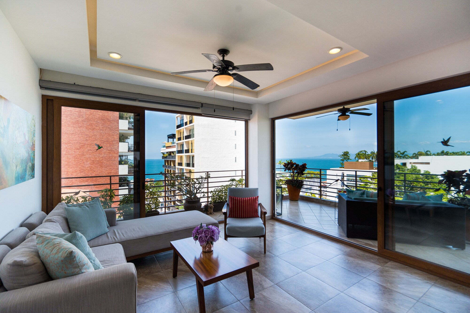 奢华套房， 2 间卧室， 海洋景观， 转角