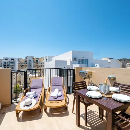 Sea Bliss Penthouse with Two Terraces Enjoying Side Seaviews by Gatewaysmalta