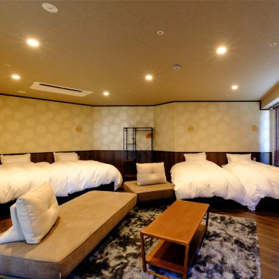 ゲストルーム(ベッド4台)(浴室) 皆生温泉　芙蓉別館 クーポン