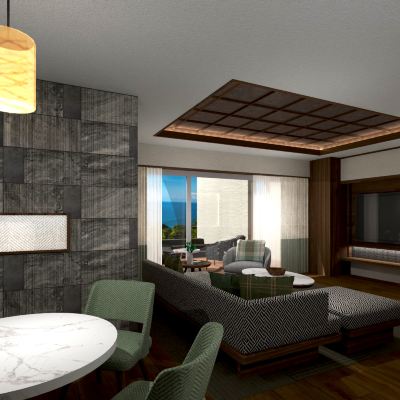 オーシャンビュースイートルーム(ご利用人数4名)(プール)(禁煙) 御宿 The Earth クーポン