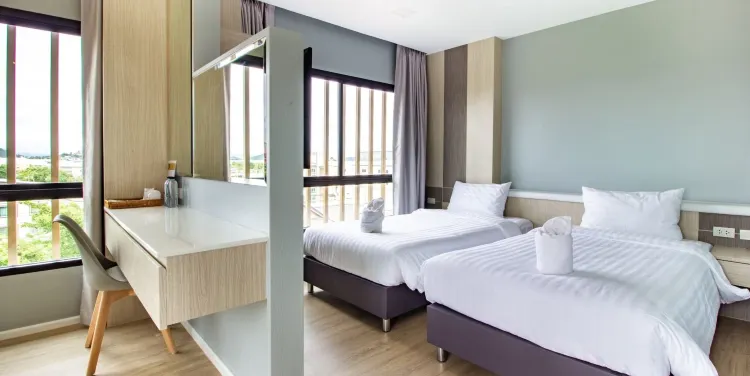 Deluxe Room, Multiple Beds, Non Smoking, Hill View