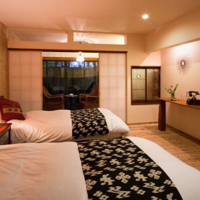 和洋式ガーデンビュールーム(露天風呂) お宿 花かんざし クーポン