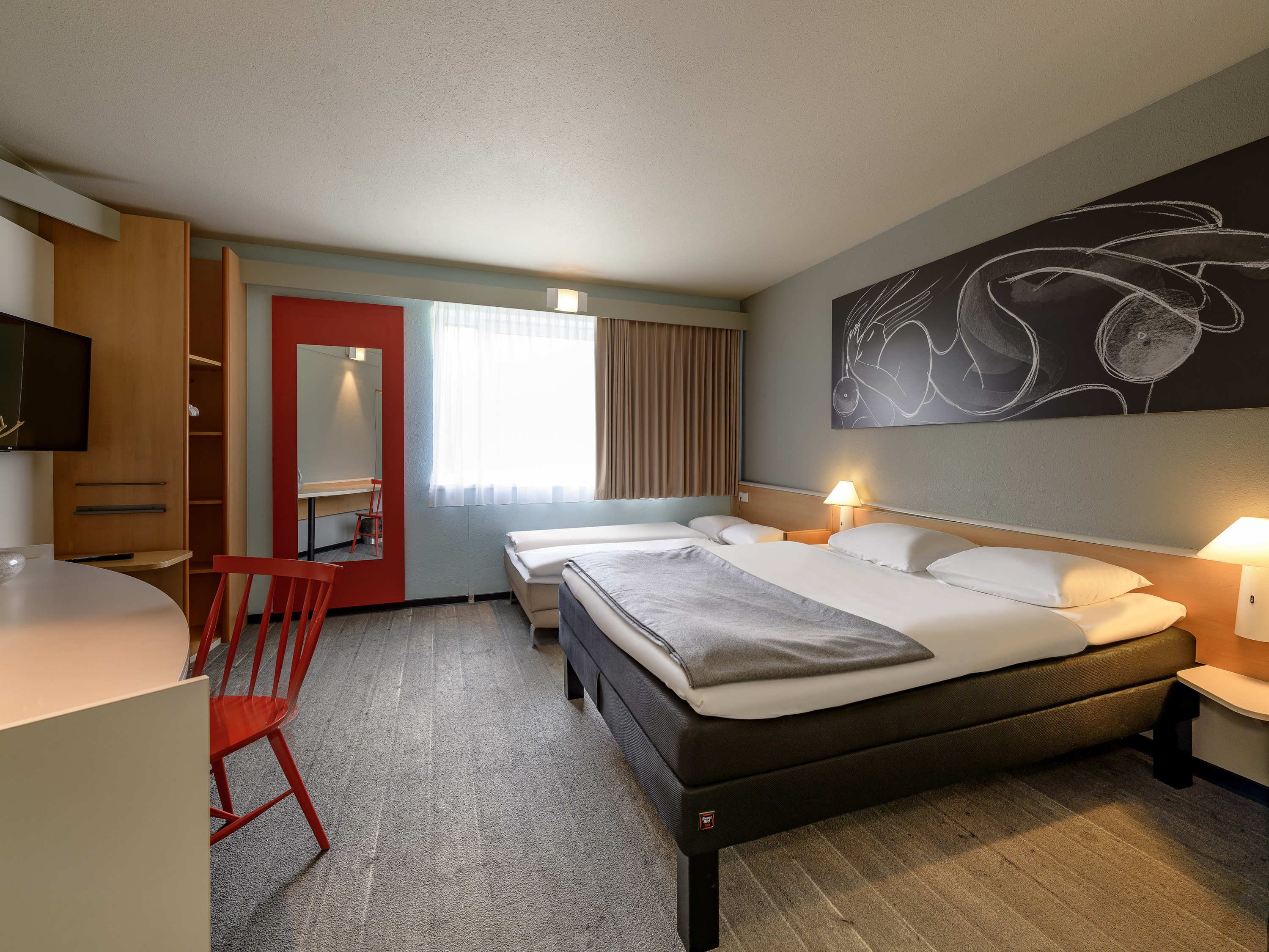 Room With Double Bed (63 X 79 In [160 X 200 Cm]), New Sleep-Easy Concept And A Sofa Bed