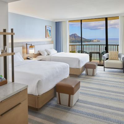 Rainbow Kai Ocean Front High Floor Two Queen Room Hilton Hawaiian Village Waikiki Beach Resort Promo Code
